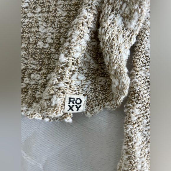 Roxy knitted bohemian beach long popcorn style cardigan sweater size XL - Picture 6 of 10